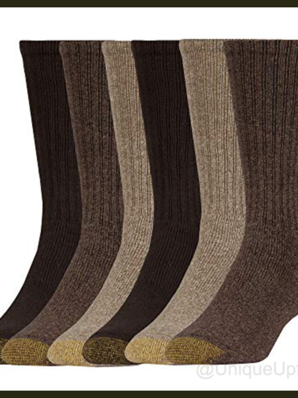Men's Harrington Crew Socks 6-Pair Pack Cotton Blend Cushion Sole Moisture